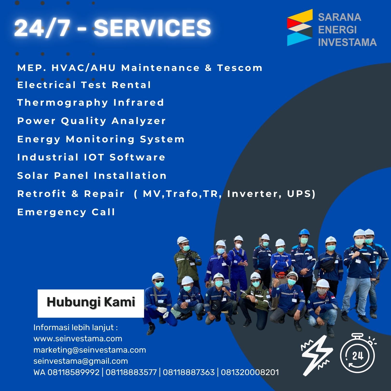 Cover brosur layanan preventive maintenance kelistrikan sei