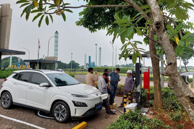 Instalasi ev charging marketing gallery grand wisata