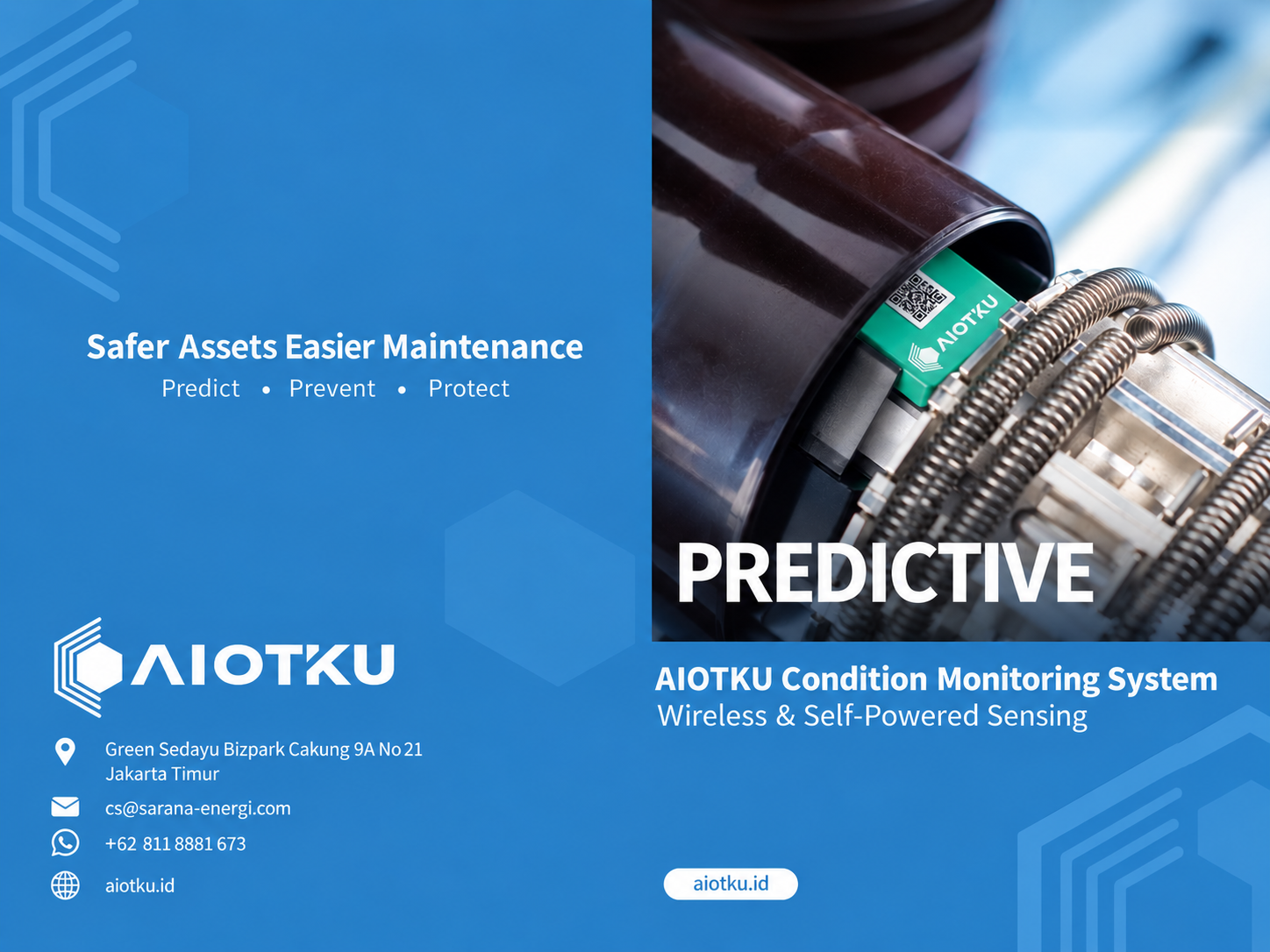 Aiotku condition monitoring system wireless self-powered sensing