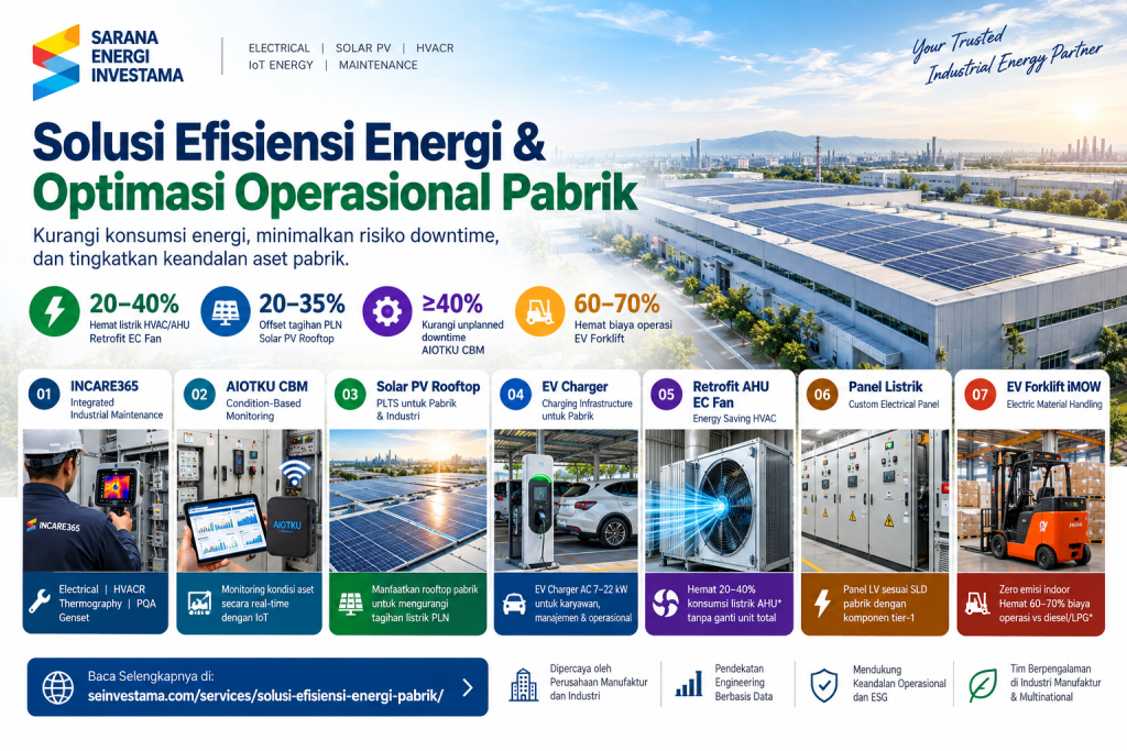 Solusi Efisiensi Energi Pabrik 1 Pt Sarana Energi Investama Solusi efesiensi energi pabrik seinvestama - electrical & industrial supplier - system integrator - service & maintenance subcontractor